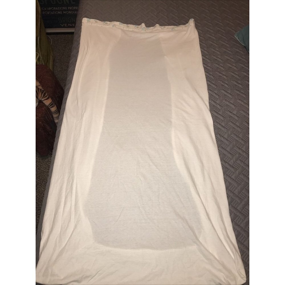 Vtg CARTERS Pastel Blue Green Nursery Rhymes Crib Top Sheet 2 Fitted Corners